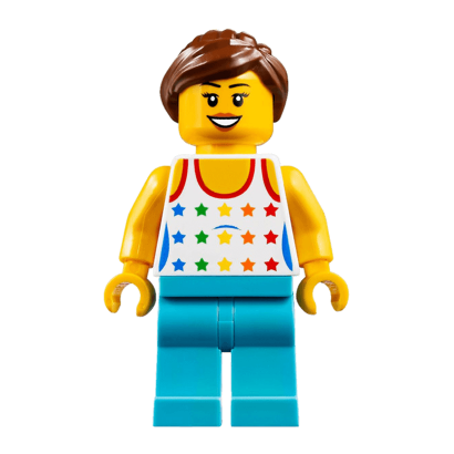 Фігурка Lego People 973pb0567 Shirt with Female Rainbow Stars Pattern City cty0819 1 Б/У - Retromagaz