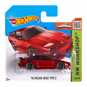 Машинка Базовая Hot Wheels '96 Nissan 180SX Type X Workshop 1:64 CFH13 Dark Red