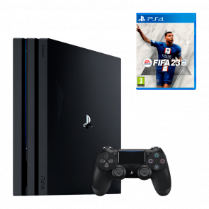 Набор Консоль Sony PlayStation 4 Pro CUH-72xx 1TB Black Б/У + Игра FIFA 23 Русская Озвучка Новый