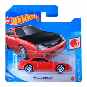 Машинка Базовая Hot Wheels '98 Honda Prelude J-Imports 1:64 GTC08 Red