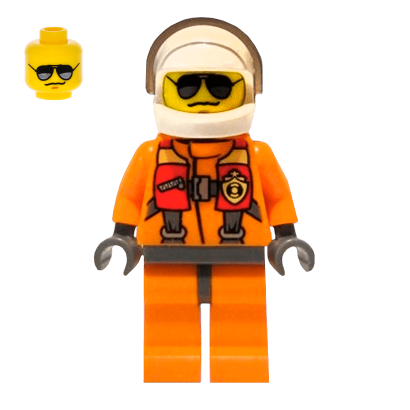 Фігурка Lego Coast Guard 973pb1437 Helicopter Pilot City cty0417 Б/У - Retromagaz