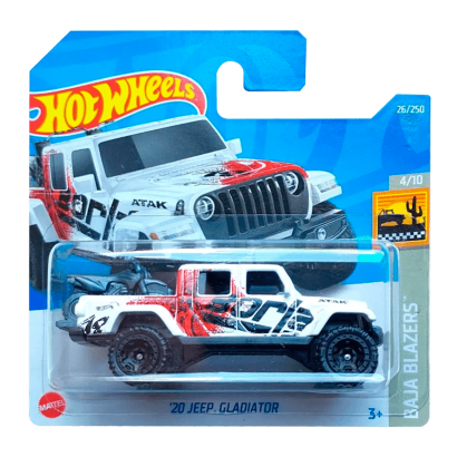 Машинка Базовая Hot Wheels '20 Jeep Gladiator Baja Blazers 1:64 HCW66 White - Retromagaz