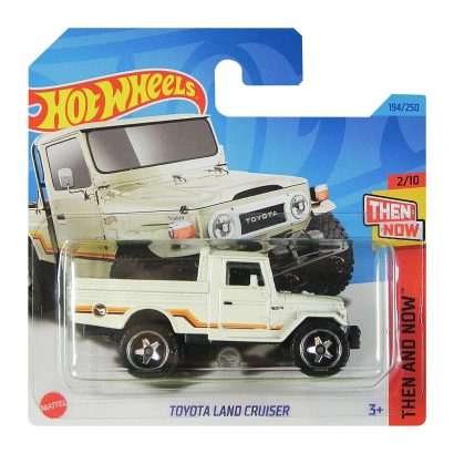 Машинка Базовая Hot Wheels Toyota Land Cruiser Treasure Hunts Then and Now 1:64 HKL07 White - Retromagaz