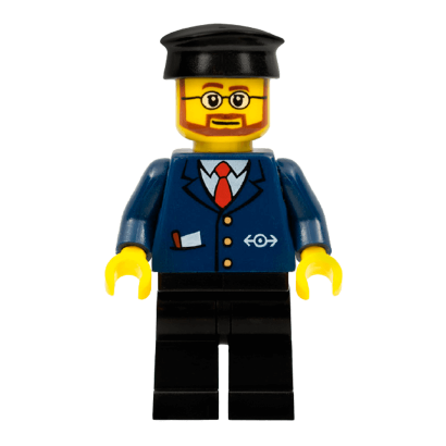 Фигурка Lego Train Dark Blue Suit with Train Logo City trn223 Б/У - Retromagaz