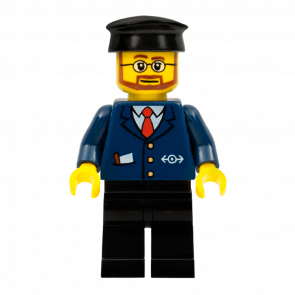 Фігурка Lego Train Dark Blue Suit with Train Logo City trn223 Б/У - Retromagaz