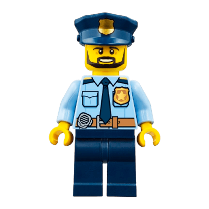 Фигурка Lego Police 973pb2600 Shirt with Dark Blue Tie City cty0708 Б/У - Retromagaz