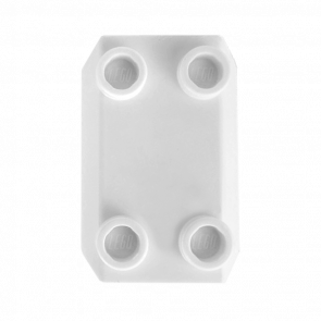 Оружие Lego Щит Plate Modified 2 x 3 Inverted with 4 Studs 30166 6188400 White Б/У