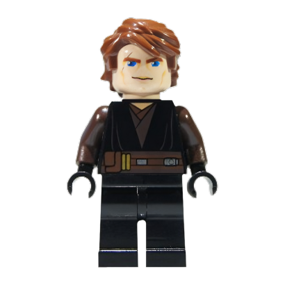 Фігурка Lego Джедай Anakin Skywalker Large Eyes Dark Brown Arms Star Wars sw0317 Б/У - Retromagaz