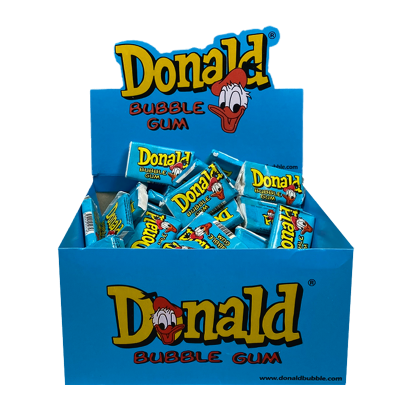 Набір Жувальна Гумка Donald Bubble Gum Blue 4,5g 100шт - Retromagaz