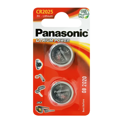 Батарейка Panasonic CR-2025 2шт Lithium - Retromagaz