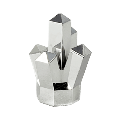 Скеля Lego Коштовність Crystal 5 Point 1 x 1 52 29377 30385 28623 Chrome Silver Б/У - Retromagaz