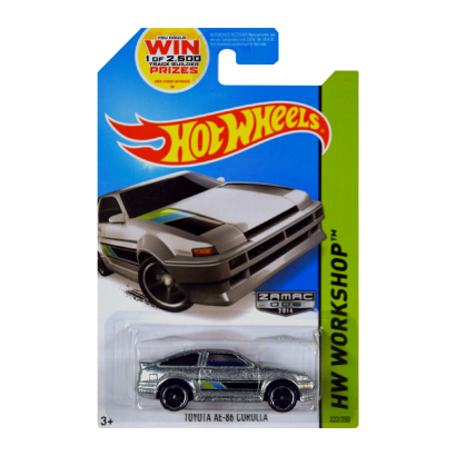 Машинка Базовая Hot Wheels Toyota AE-86 Corolla Zamac Workshop 1:64 BFG82 Silver - Retromagaz