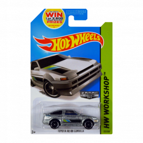 Машинка Базовая Hot Wheels Toyota AE-86 Corolla Zamac Workshop 1:64 BFG82 Silver - Retromagaz