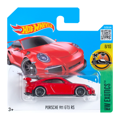 Машинка Базовая Hot Wheels Porsche 911 GT3 RS Exotics 1:64 DHP00 Red - Retromagaz