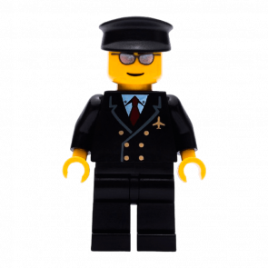 Фігурка Lego Airport 973pb0109 Pilot with Red Tie and 6 Buttons City air032 Б/У