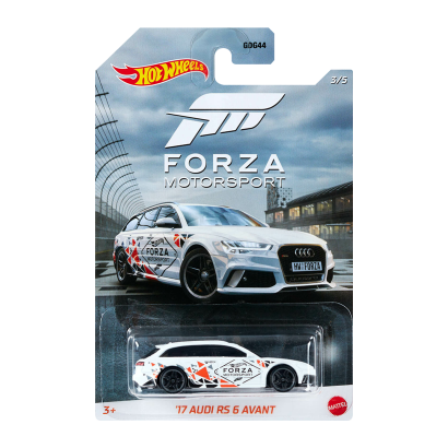 Тематическая Машинка Hot Wheels '17 Audi RS 6 Avant Forza Motorsport 1:64 GJV69 White - Retromagaz