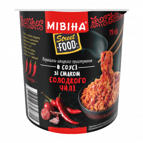 Вермішель Мівіна Street Food з Соусом Солодкий Чилі Середньо Гостра 75g