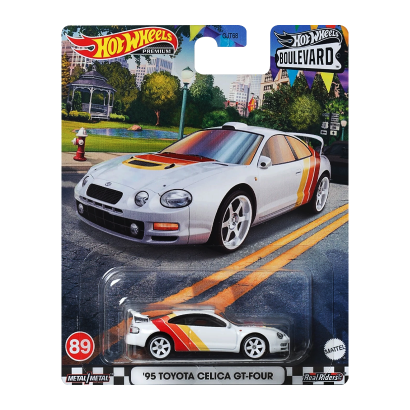 Машинка Premium Hot Wheels '95 Toyota Celica GT-Four Boulevard 1:64 GJT68/HKF33 White - Retromagaz