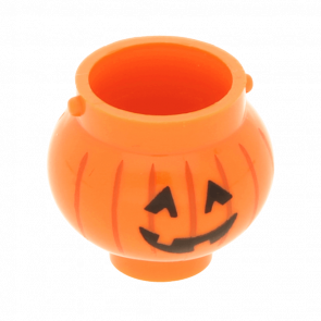 Посуда Lego Pot Small with Handle Holders and Pumpkin Jack O' Lantern 98374pb02 6122120 Orange Б/У - Retromagaz