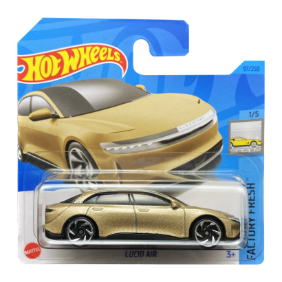 Машинка Базовая Hot Wheels Lucid Air Factory Fresh 1:64 HKJ29 Gold - Retromagaz