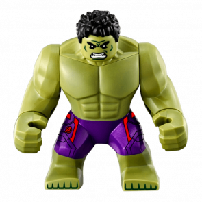 Фигурка Lego Marvel Hulk with Black Hair and Dark Purple Pants with Avengers Logo Super Heroes sh0173 1 Б/У